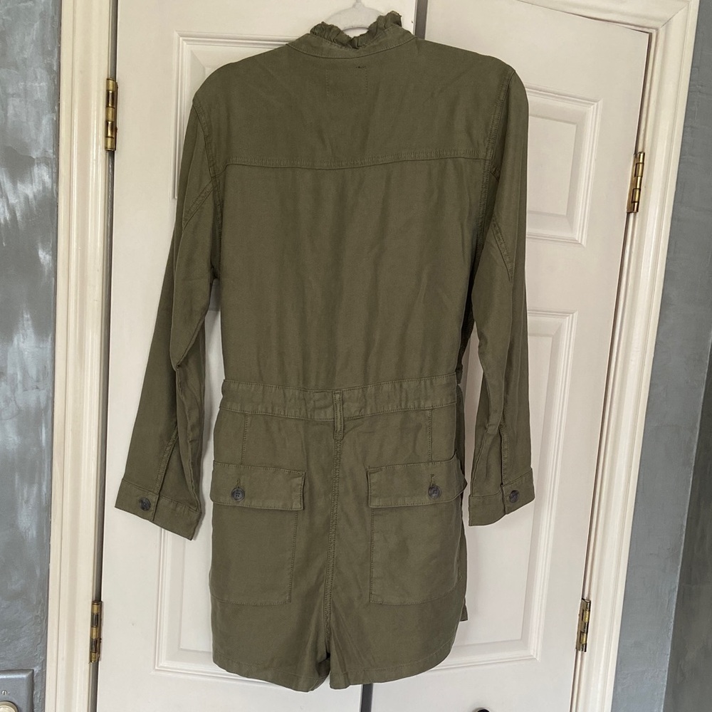 Hudson Army Green Ruffled Women's long sleeve romper NWT - Picture 6 of 9